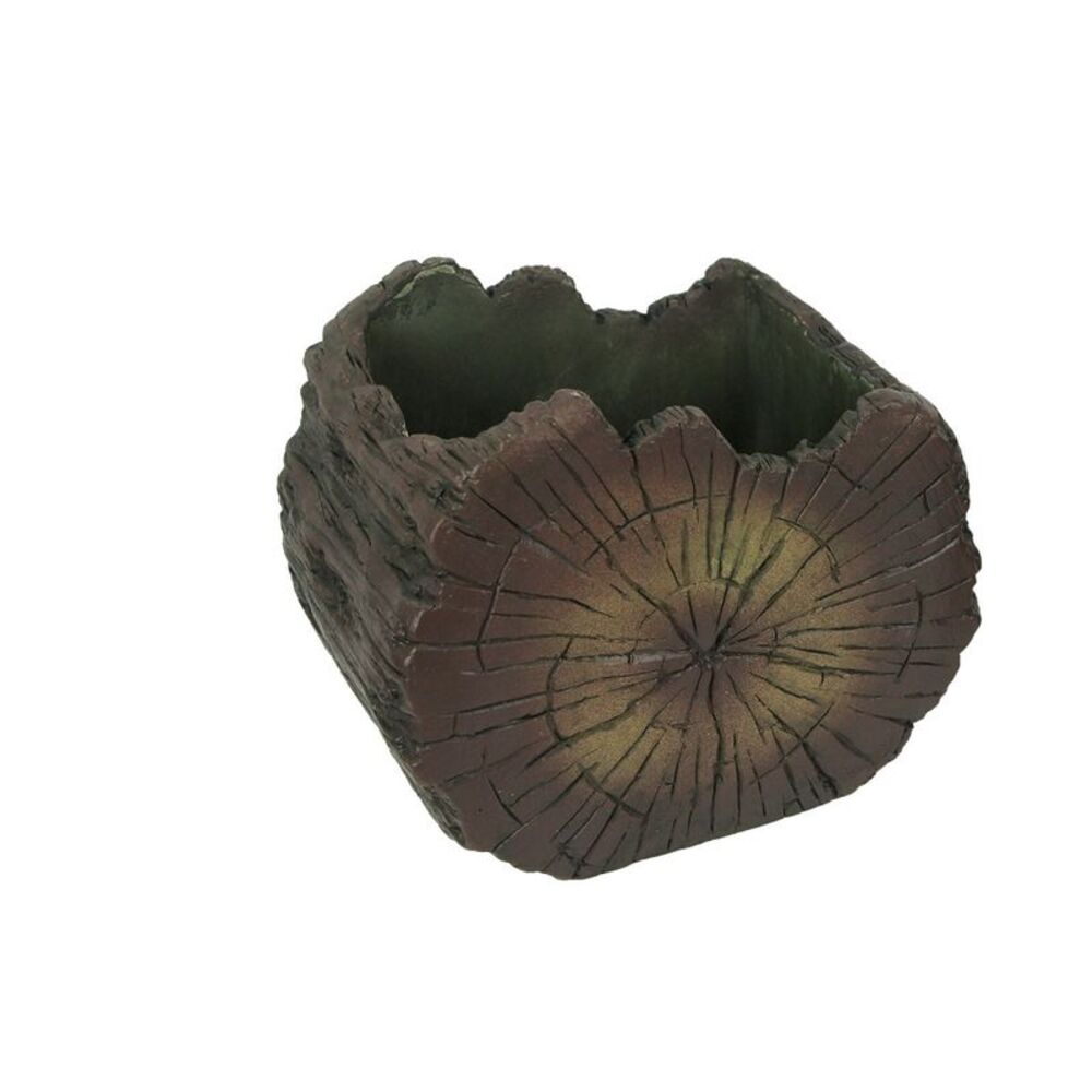 Cement Tree Bark Planter Indoor Outdoor Succulent Garden Pot